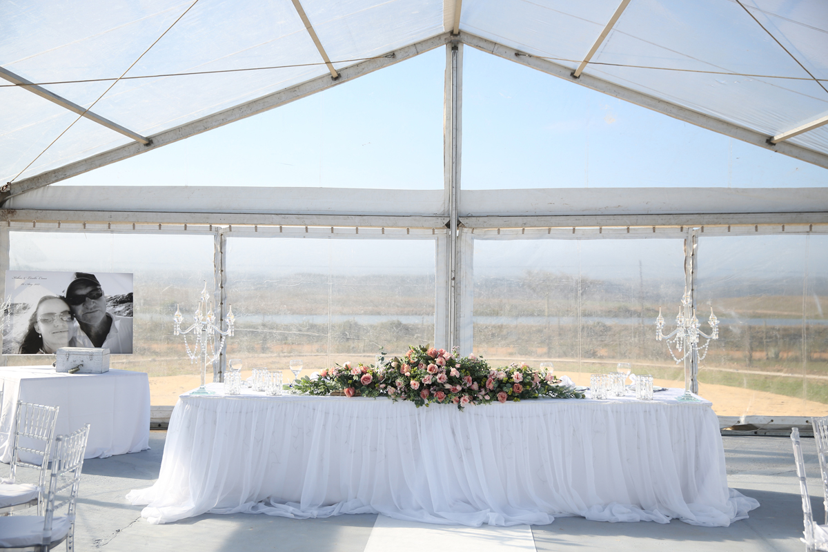 Silk Floral Arrangment Bridal Table